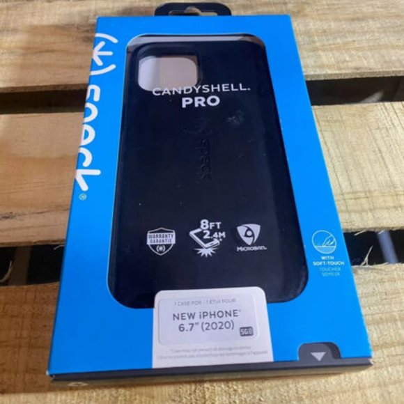 Custodia Speck CandyShell Pro + MagSafe Per IPhone 14 Plus, Con Rivestimento Antimicrobico MICROBAN, Colore Nero/grigio Ardesia
